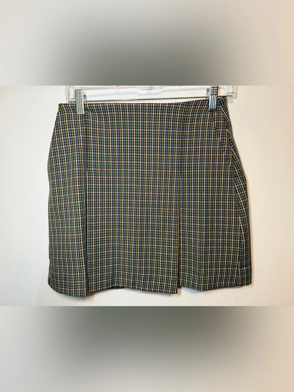 Tory Burch NWT‎ Pleated-Front Twill Golf Skirt  Winetasting Pin Check Size 2